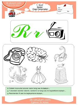 Çocuklar İçin R Sesi Çalışma Sayfaları 